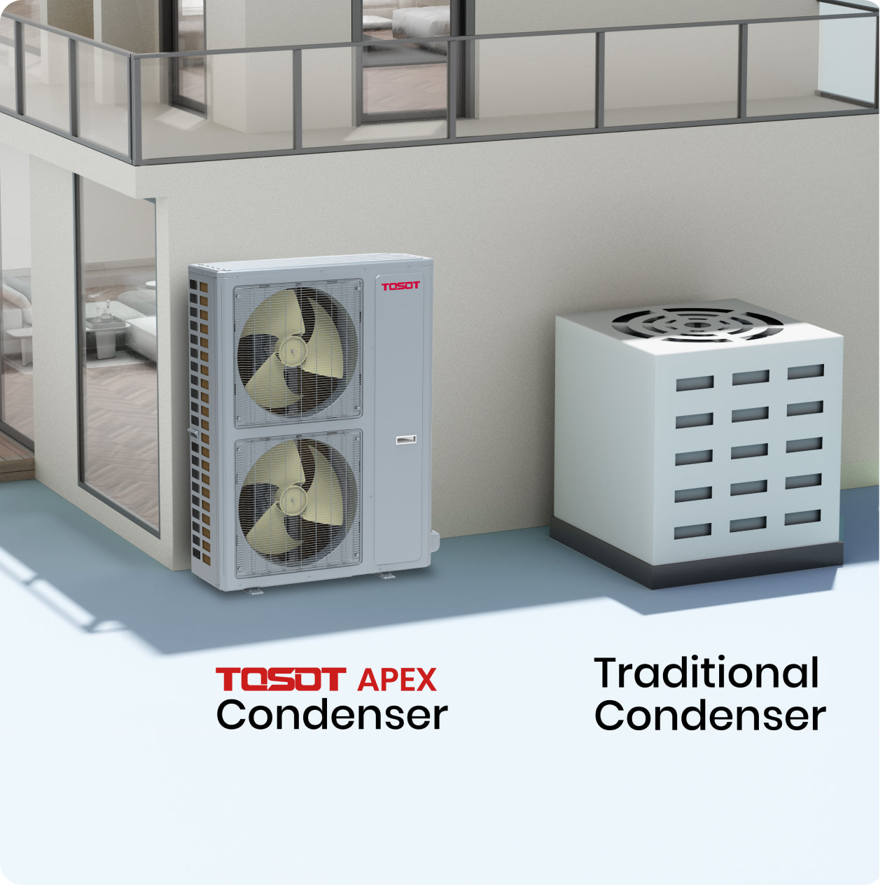 comparison between apex condenser and traditional condenser