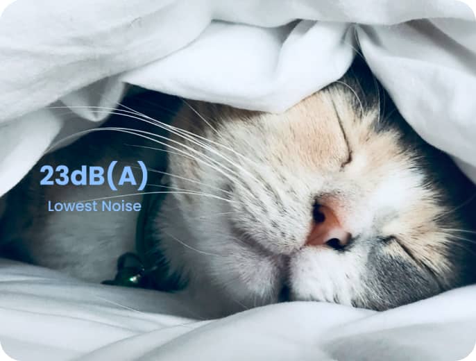 23 dB(A) Lowest Noise