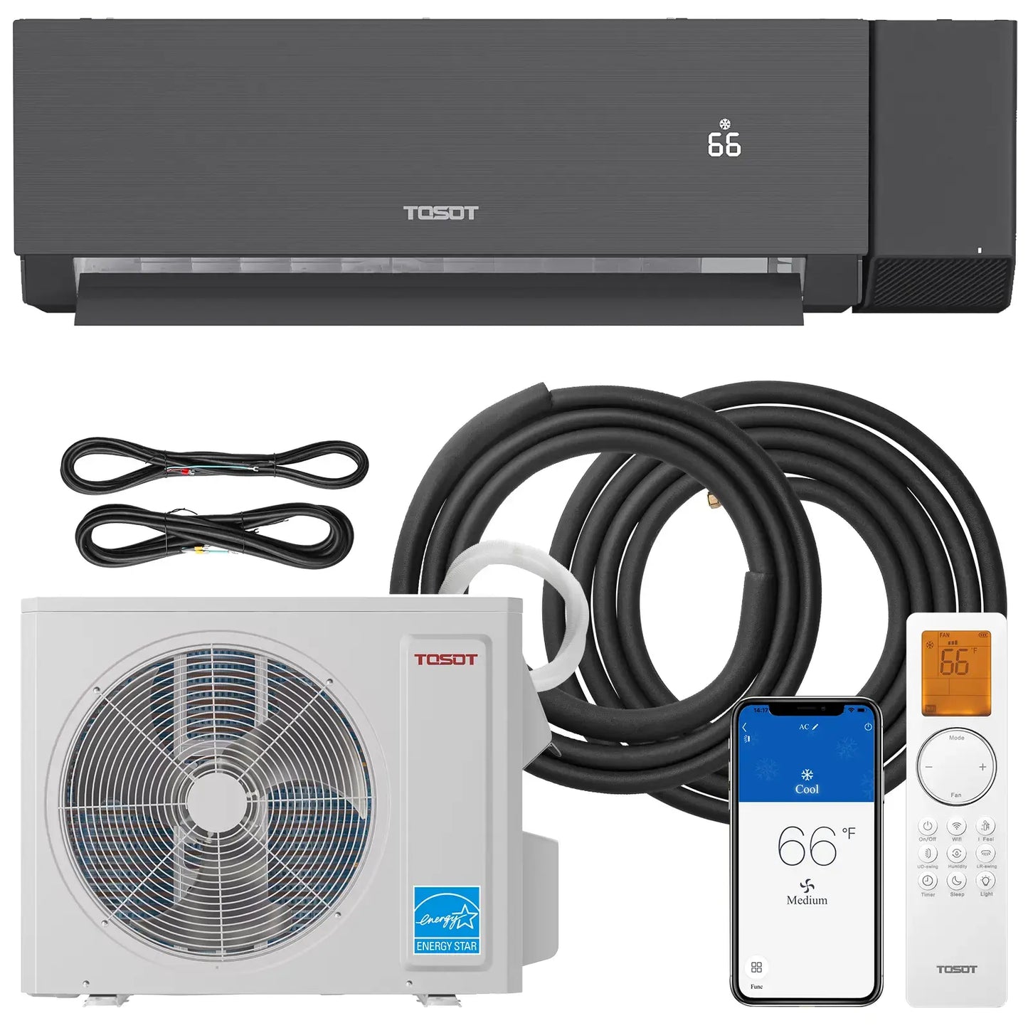 Aoraki 24.5 SEER2 12,000 BTU Heat Pump Mini Split AC w/ERV System-120V