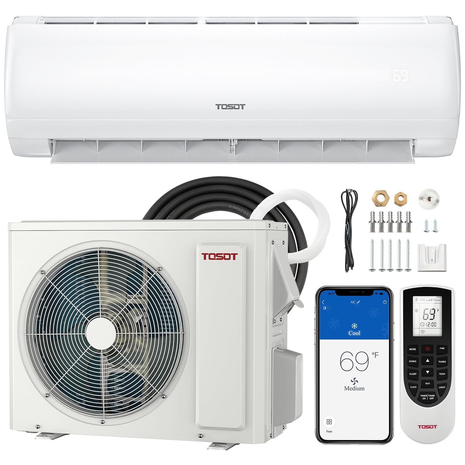 12,000 BTU Mini-Split Heat Pump Air Conditioner-230V - TOSOT Direct